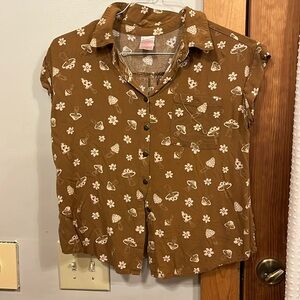 Mushroom button up top